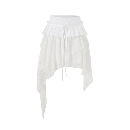 Emo Girl Goth White Short Skirt