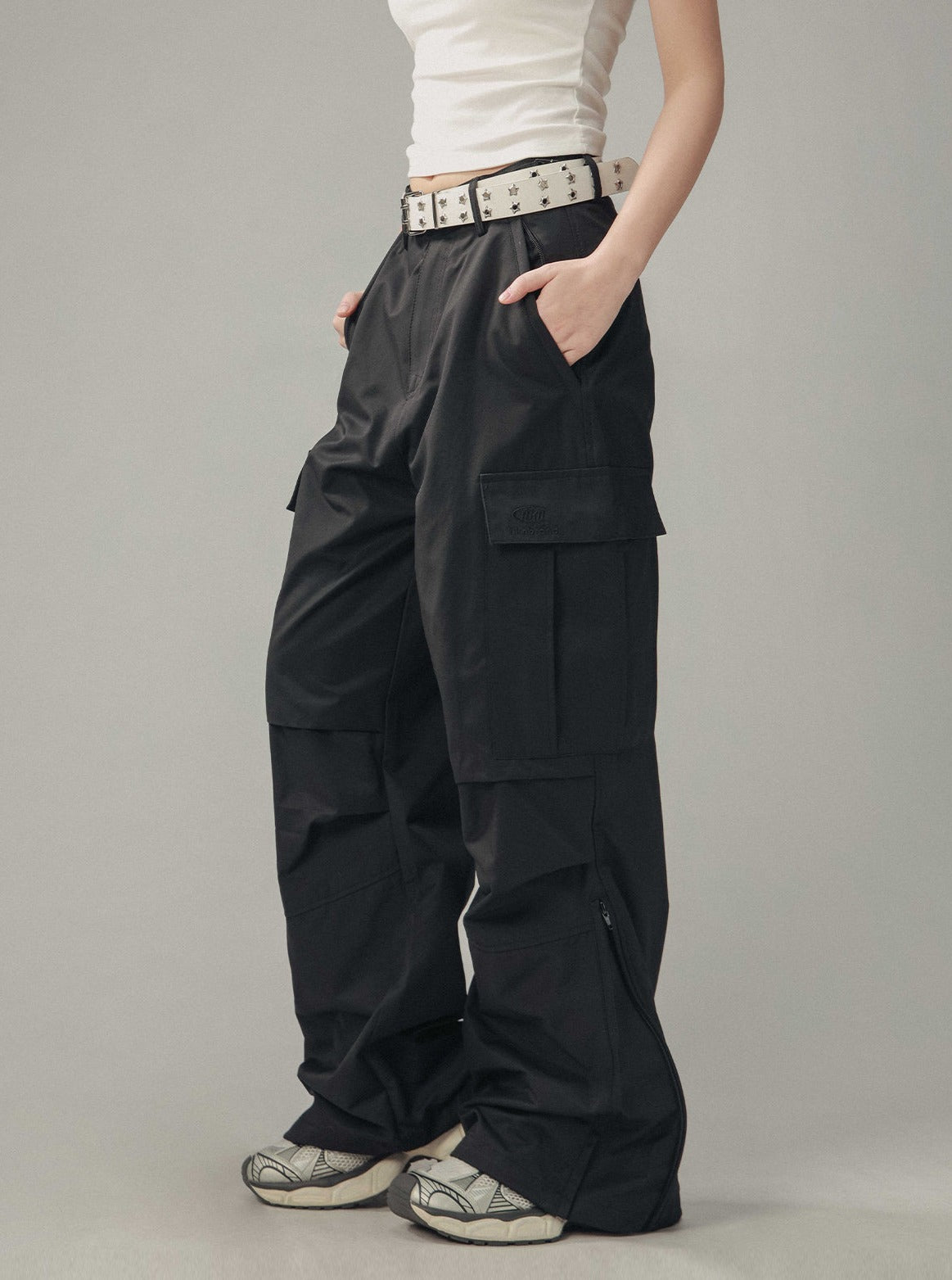 Pleated Paratrooper Cargo Pants