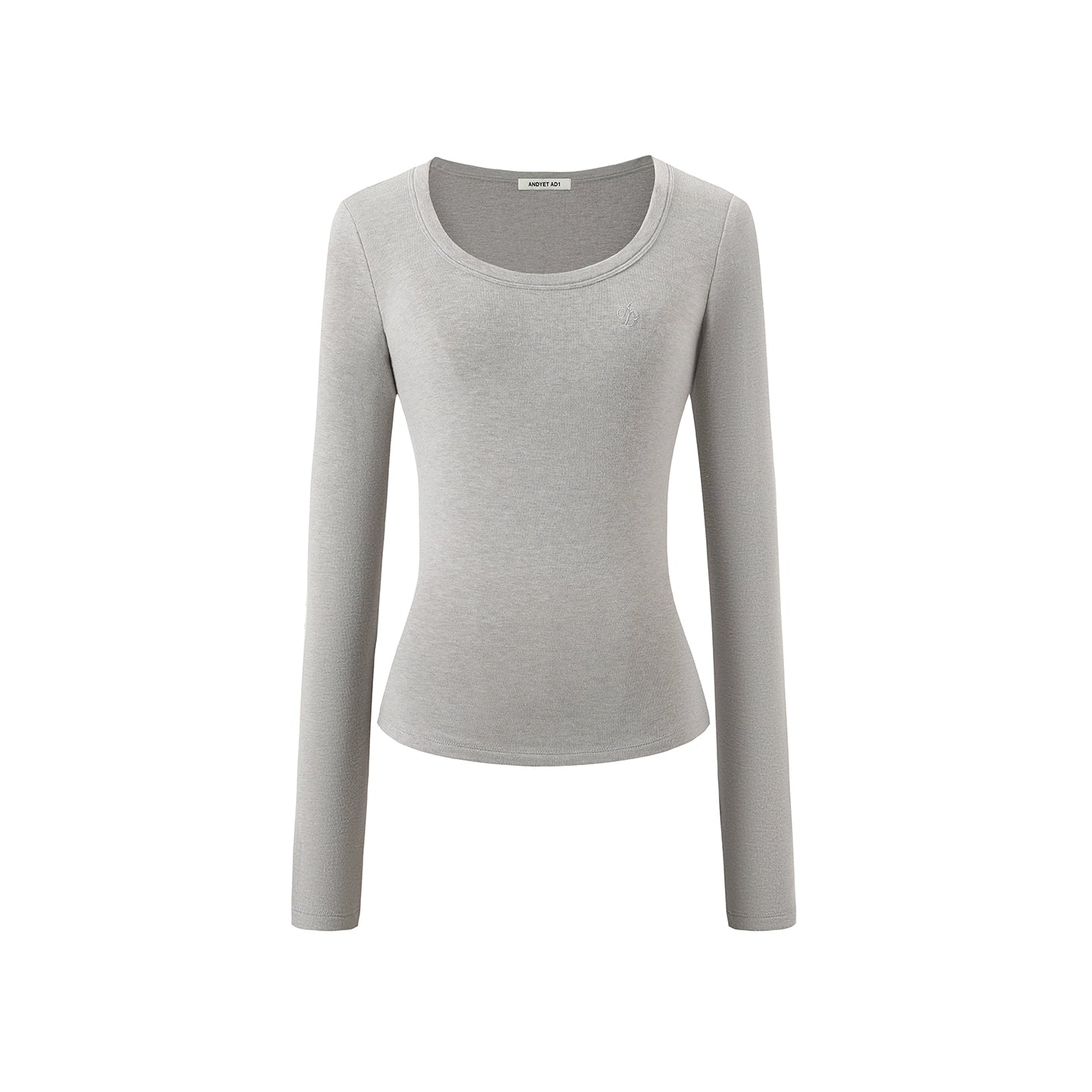 Slimming U-Neck Long-Sleeved T-Shirt