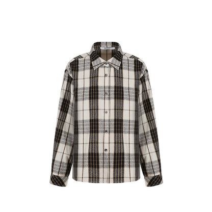 Micro-Brushed Plaid Shirt