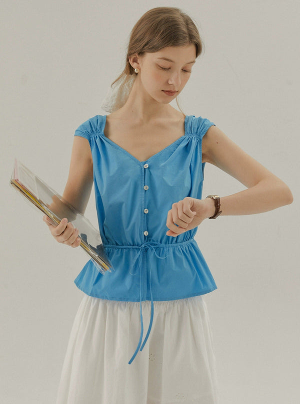 Fly Sleeve Waist Shirt Cropped Top