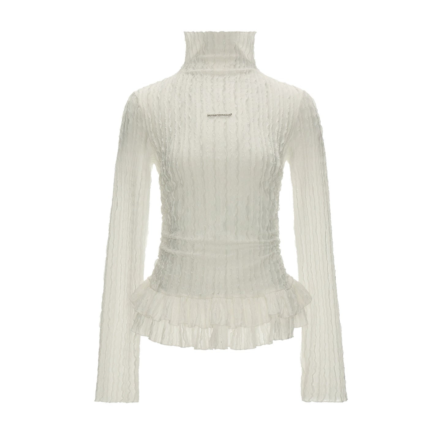 High-neck Slimming Long Sleeve Tee