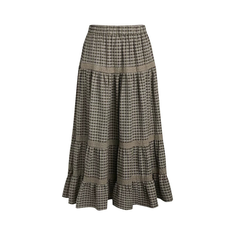 Patchwork Lace A-Line Skirt