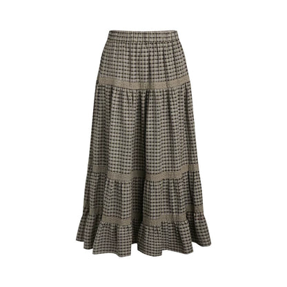 Patchwork Lace A-Line Skirt