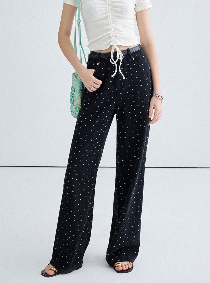 Polka Dot High Waist Pants