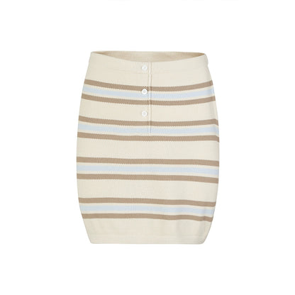 Striped T-Shirt With Skirt Set-Up