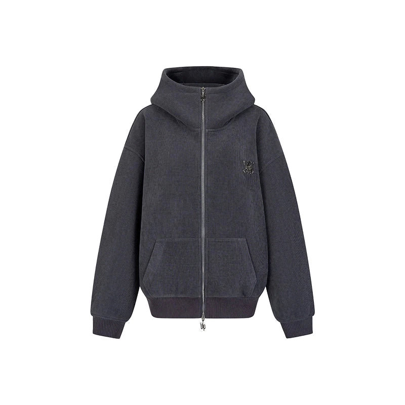 Heavy Turtleneck Big Hat Cotton Sweatshirt Coat