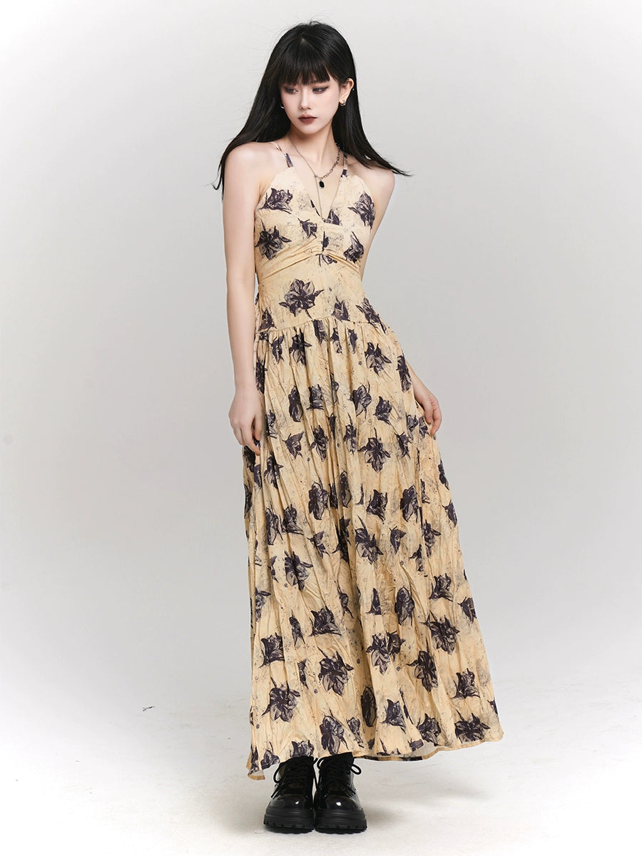 Yellow Floral Slip Dress