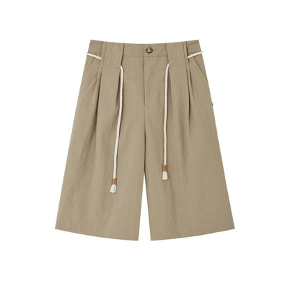 Pleated Wide-Leg Shorts