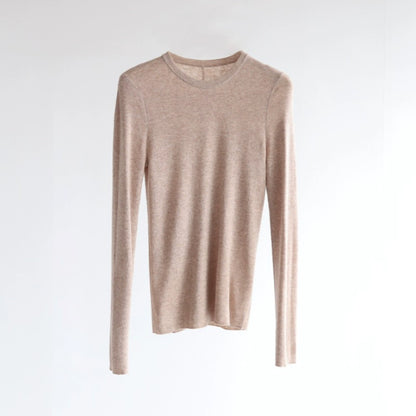 Women's Crew Neck Wool Knit Top