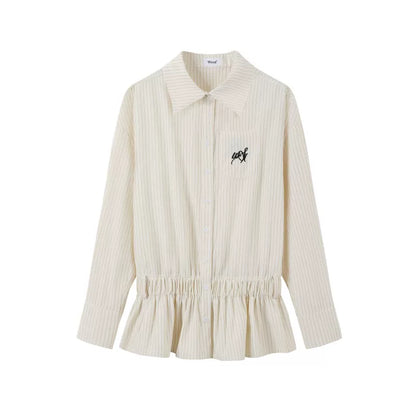 Waist-Cinching Shirt Dress Set-Up