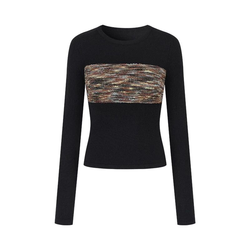 Textured Shadow Wool Sweater