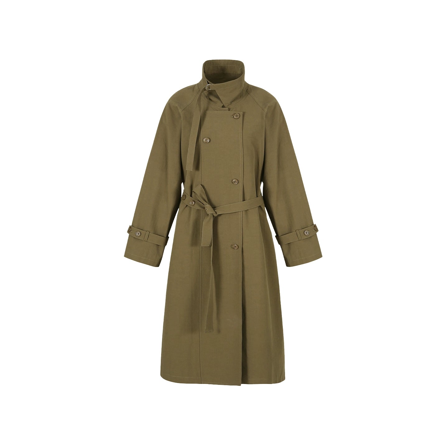 Silhouette Double-Breasted Trench Coat