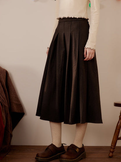 Mid-Length Pleated Skirt