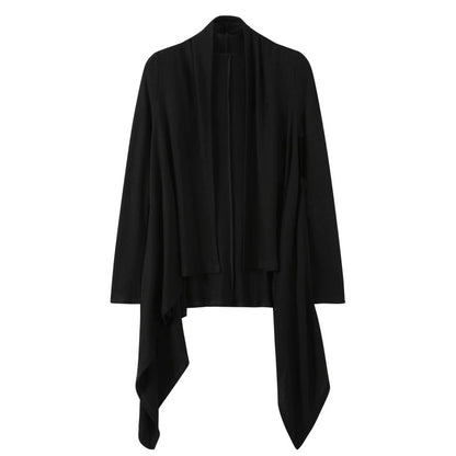 Irregular Knitted Mid-Length Cardigan Set-Up