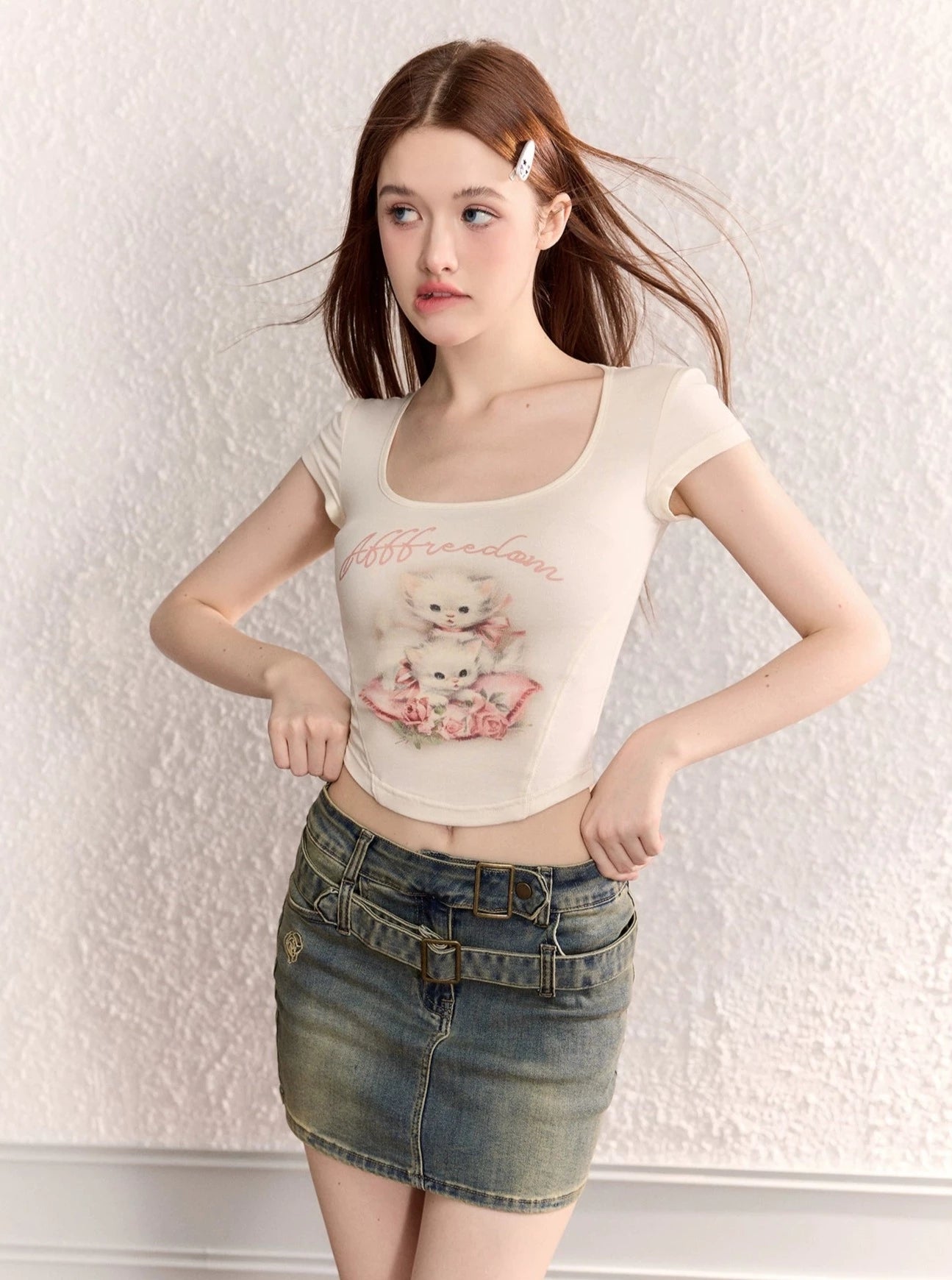 ORIGINAL CAT T-SHIRT SLIM TOP