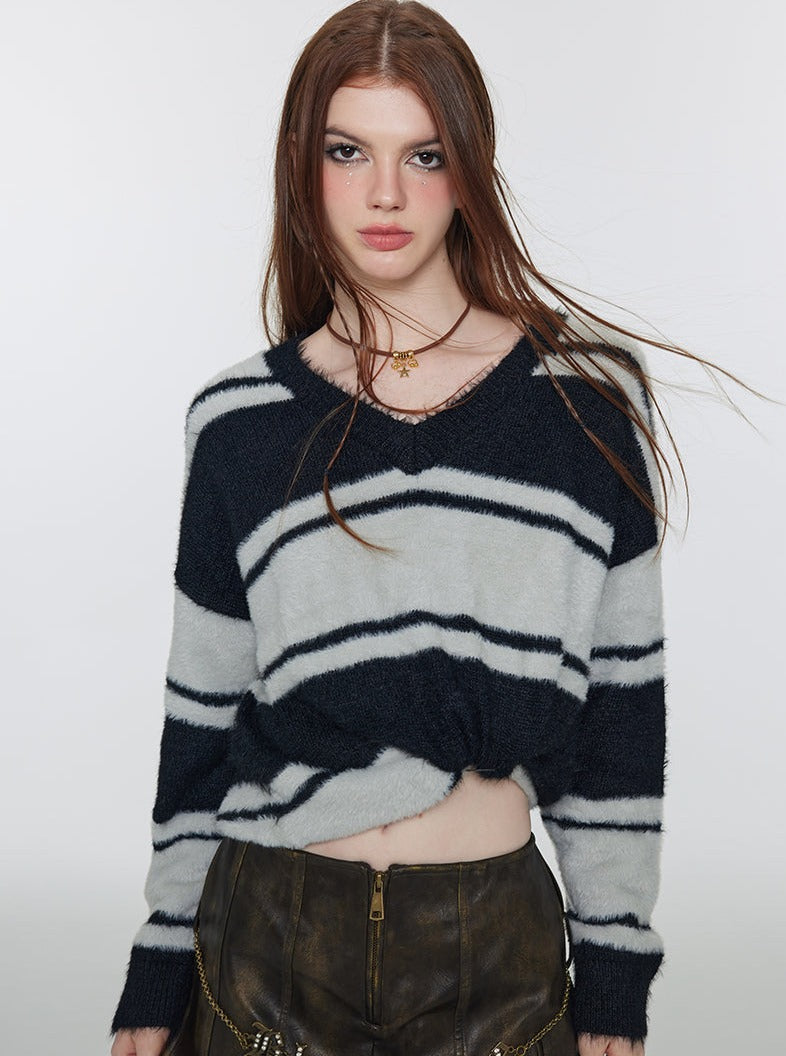 American retro striped sweater – UrbanSheek