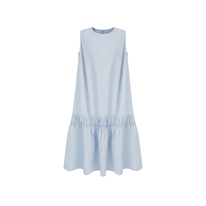 Summer Blue Drawstring Dress
