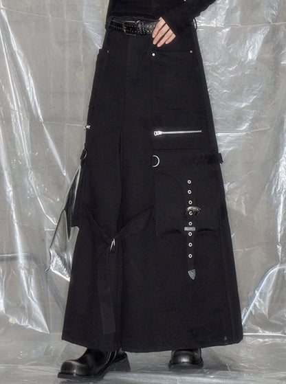 High Waisted A-Line Skirt