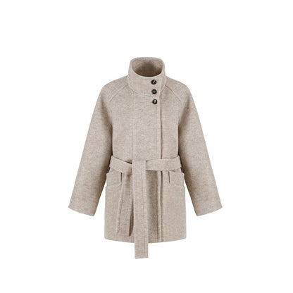 Variegated Twill Wool Coat