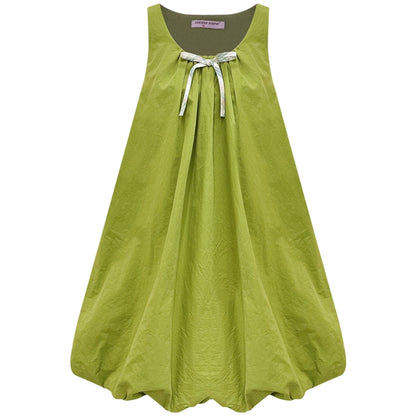 Green Bud Sleeveless Dress