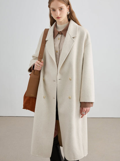 small medium-length woolen coat