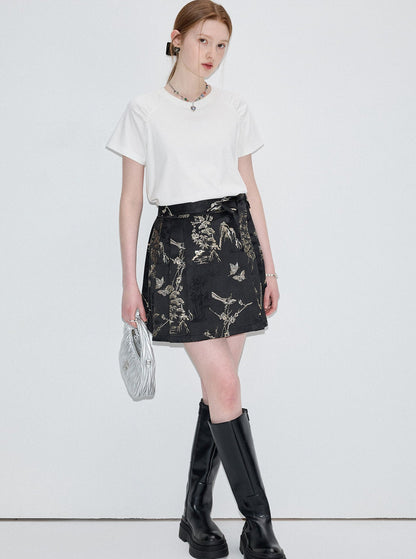 Chinese Style Slimming Jacquard Skirt