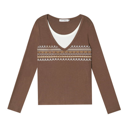 Fair Isle Two-Piece Top