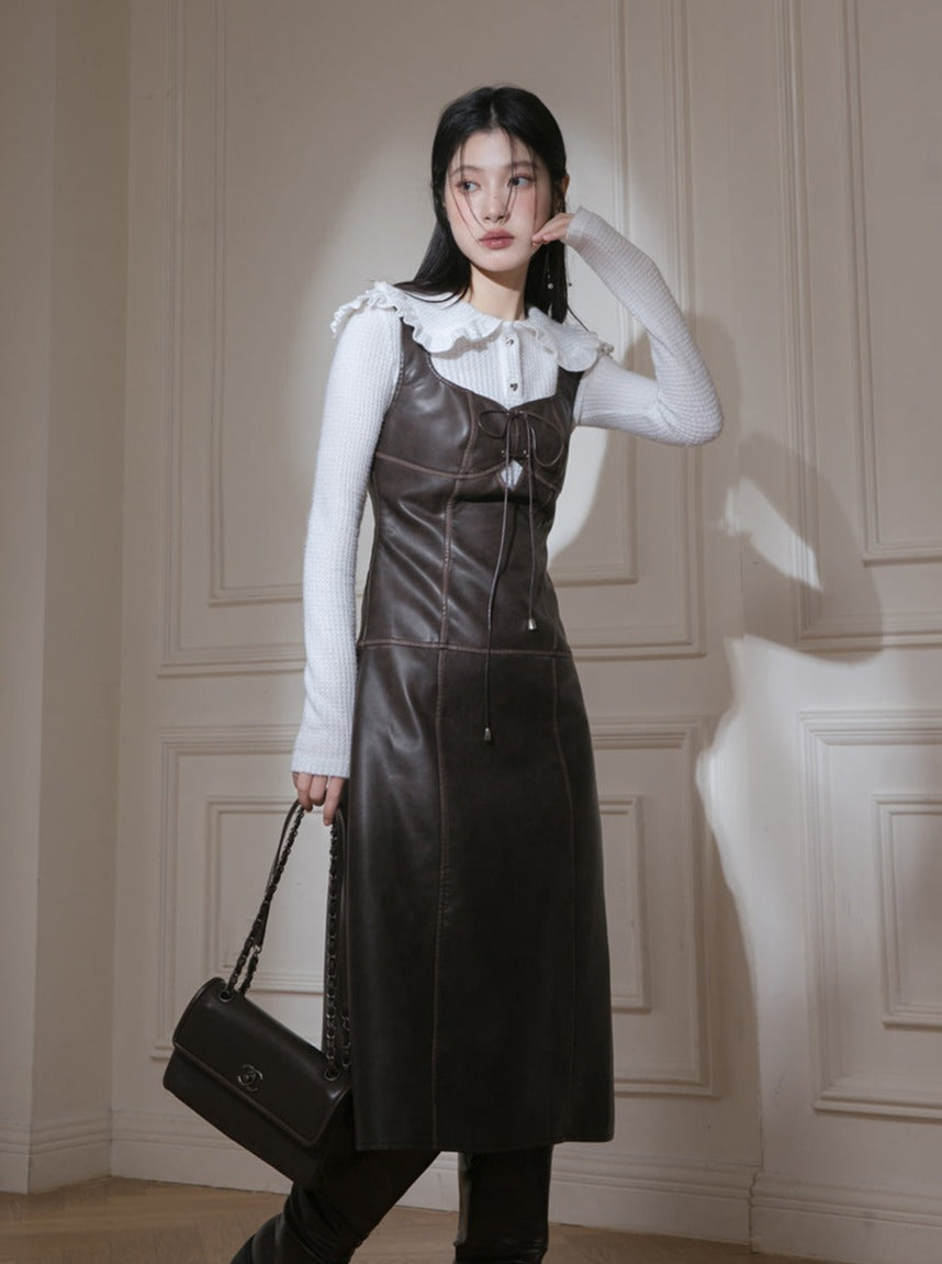 vintage leather dress