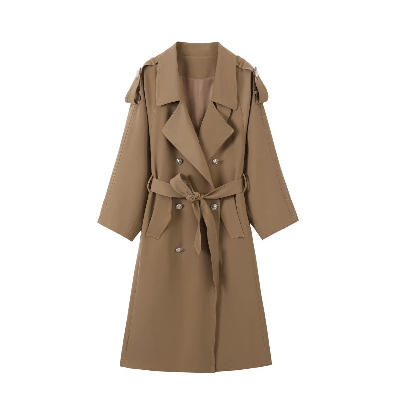 Long Trench Coat With Dress Set-Up