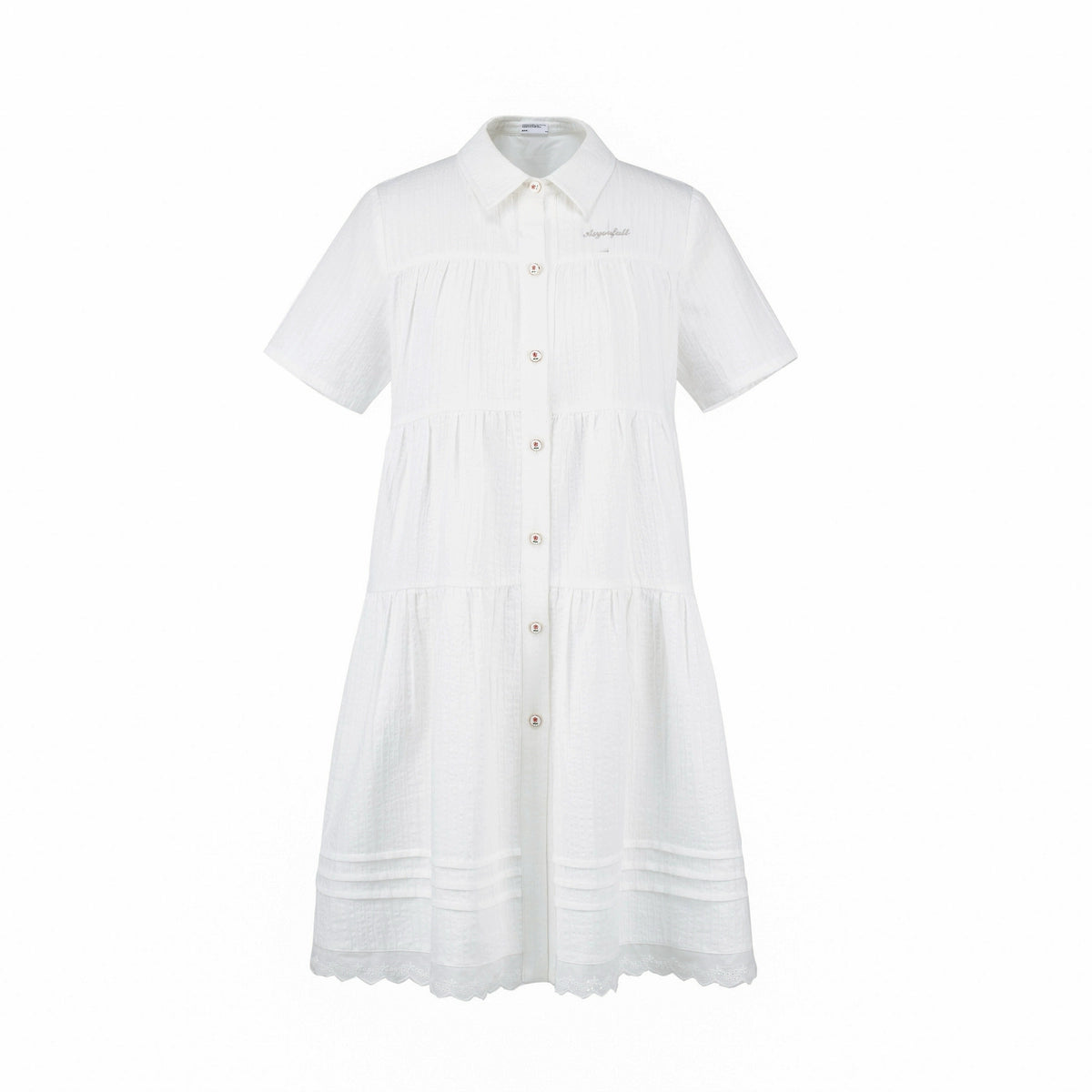 French retro niche design sense white dress