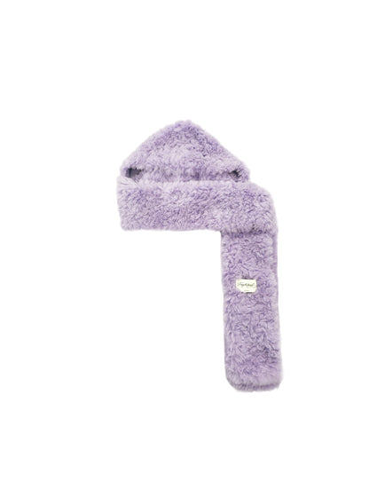 Fluffy warm scarf Hat