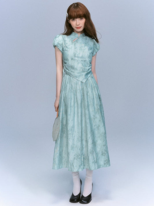 LOST FOREST Chinese Style Girl Traditionelle Ästhetik Smaragdgrün/Rosa Braun Neue Chinesische Literarische Anzug Langer Rock
