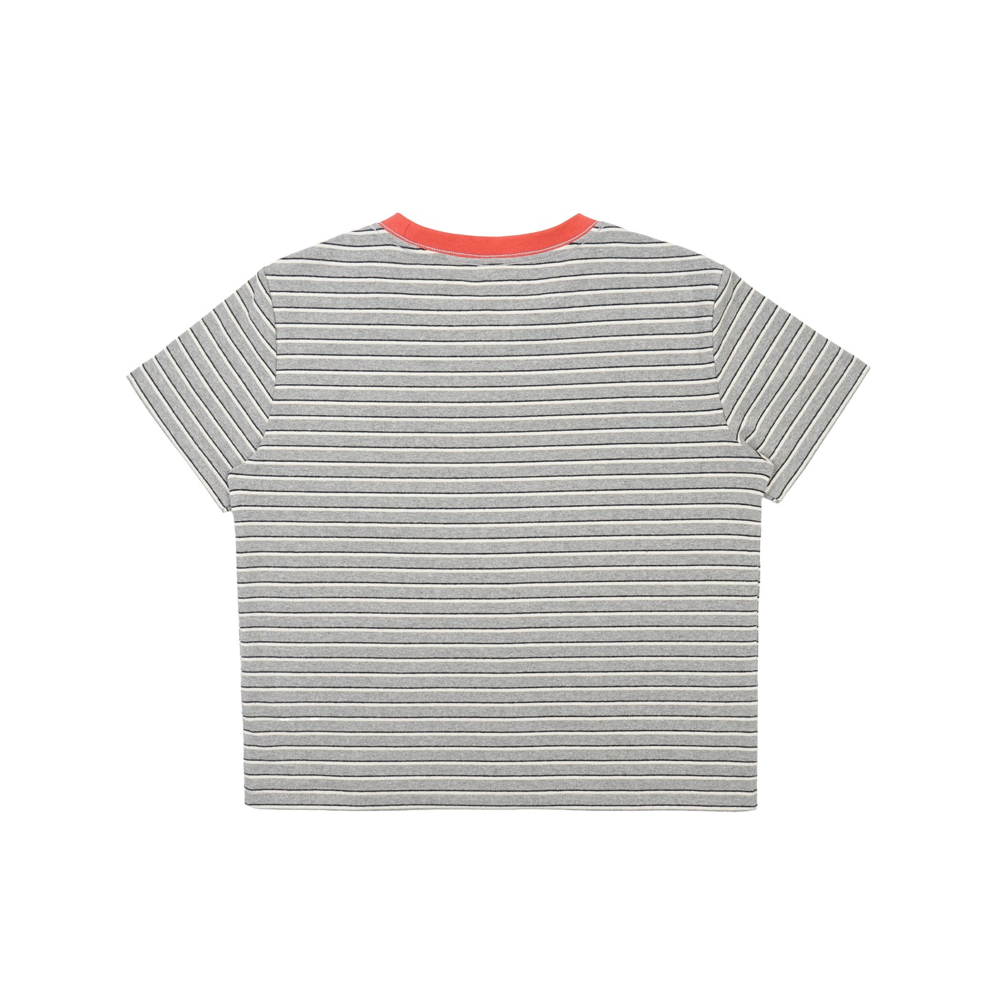 Contrast Double Collar Striped T-Shirt