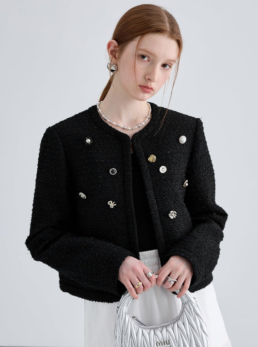 Fashionable Button Design Small Jacket