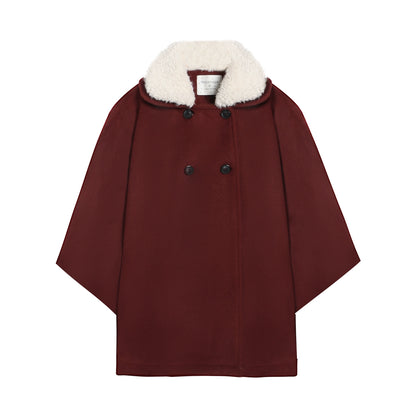 Plaid Cape Winter Coat