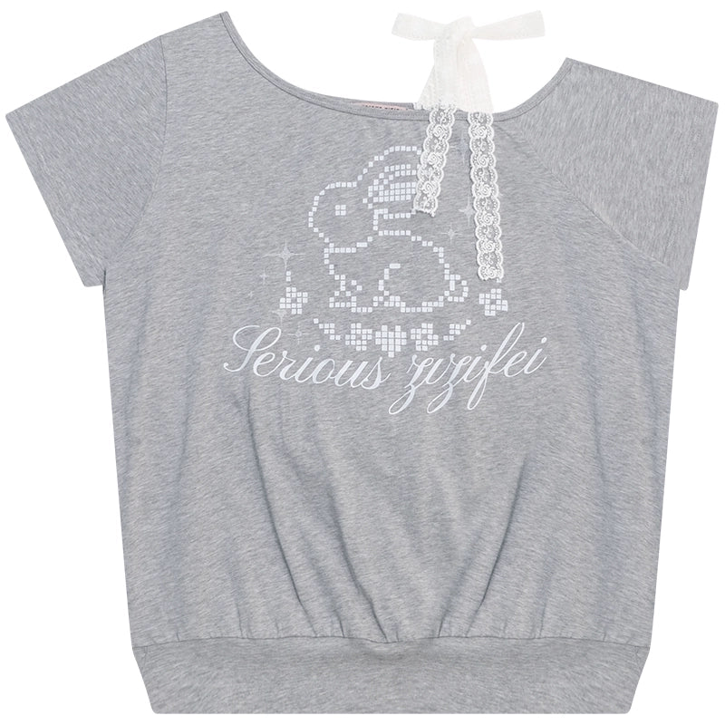 Lace-Up Retro Rabbit Tee