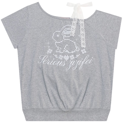 Lace-Up Retro Rabbit Tee