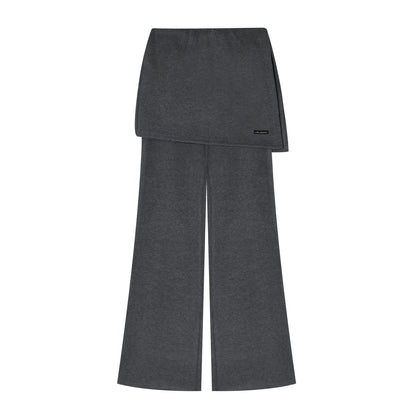 Irregular Flared Knit Pants