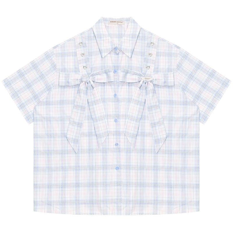 Vintage Pink Plaid Top