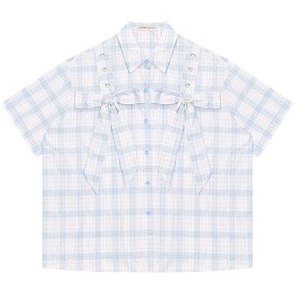 Vintage Pink Plaid Top