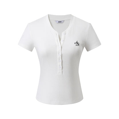 Original Preppy Henley Collar T-Shirt