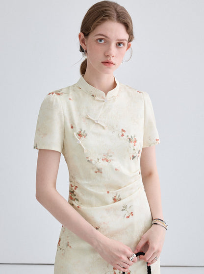 Floral Cheongsam Dress