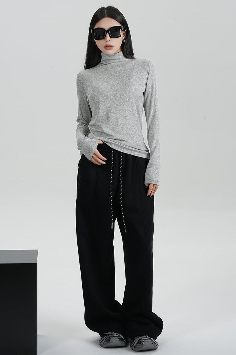 Fleece Thickened Wide-Leg Sweatpants