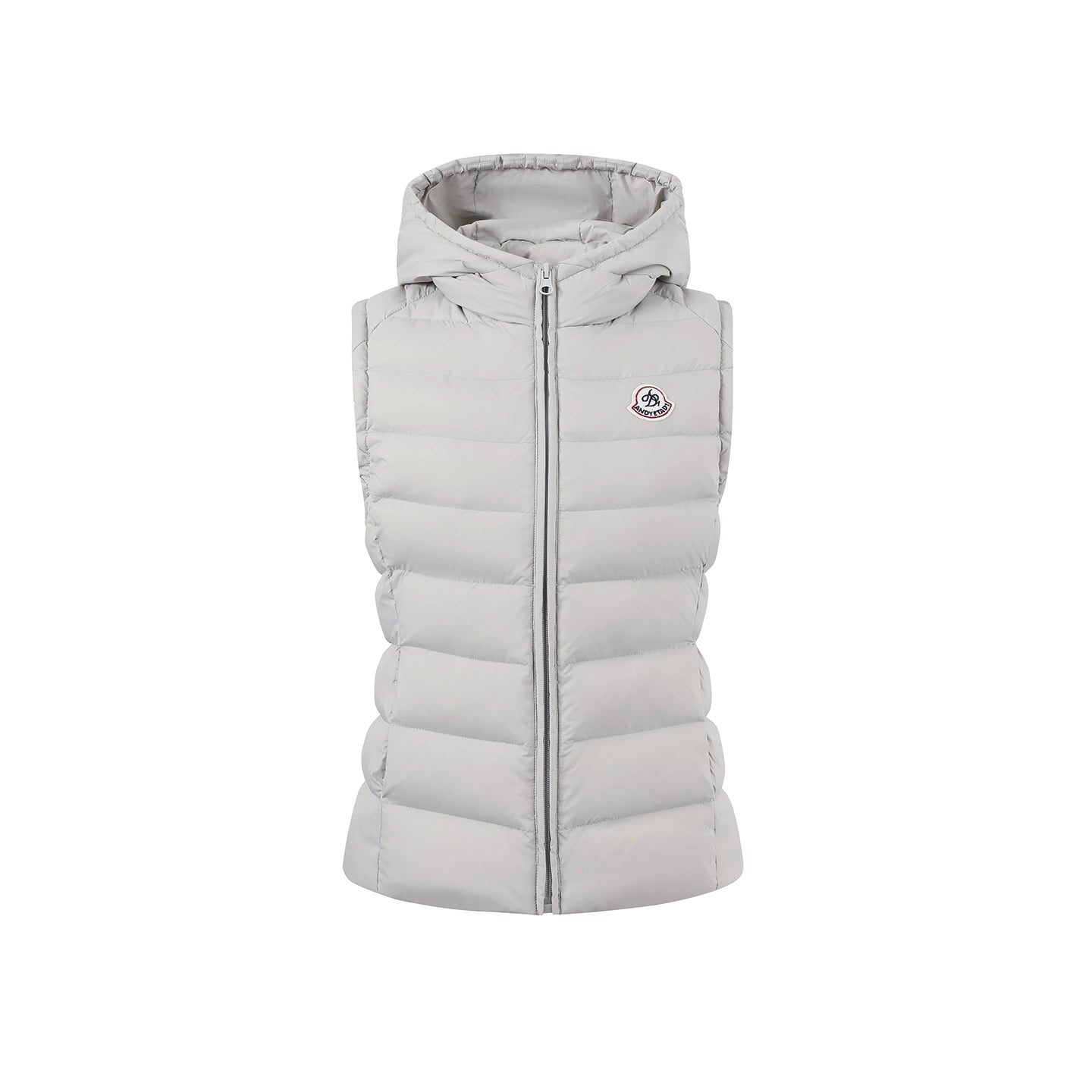 Hooded Ribbed Down Vest