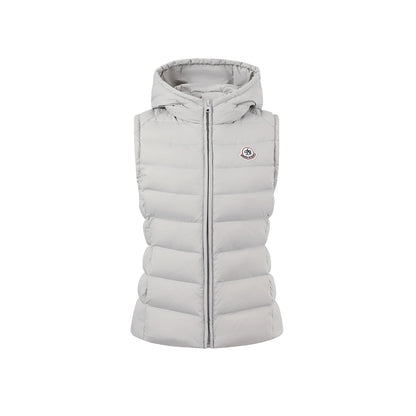 Hooded Ribbed Down Vest