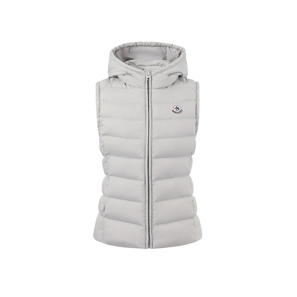 Hooded Ribbed Down Vest