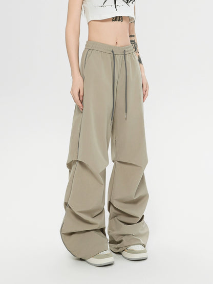 Retro Paratrooper Wide-Leg Cargo Pants