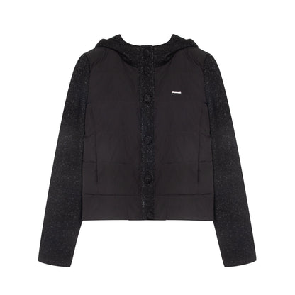 Patchwork Cropped Down Jacket