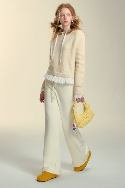 Hooded Cut-Out Sweater Top